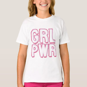 T-shirt Girl Power Calligraphie