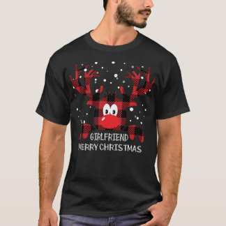 T-shirt Girlfriend Always be yourself Reindeer Santa Hat B