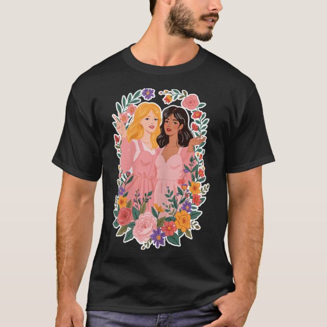 T-shirt Girls Friendship Bloom Ies Sisterhood Together Lau (Devant)