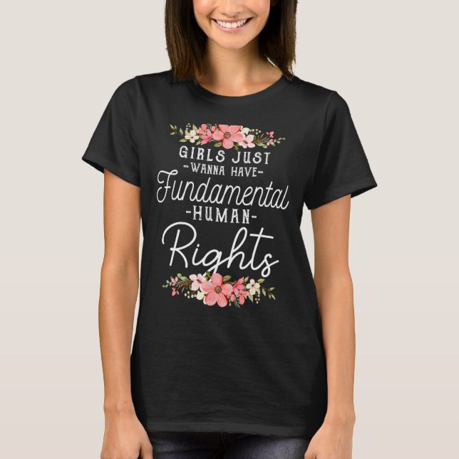 T-shirt Girls Just Want to Have Fondamental Rights Women E (Devant)