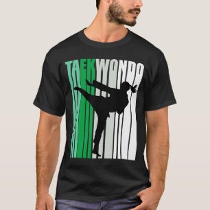 T-shirt Girls Karate Blue Orange Colors Boyish Tomboy Daug