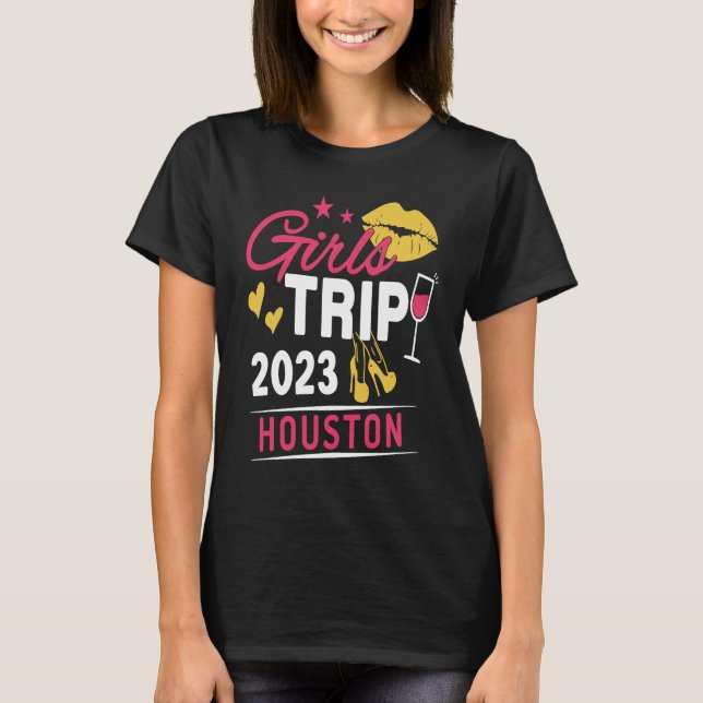 T-shirt Girls Trip 2023 Houston Weekend Travel Group Match (Devant)