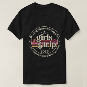 T-shirt Girls Trip Badge Retro Girls Trip 2026