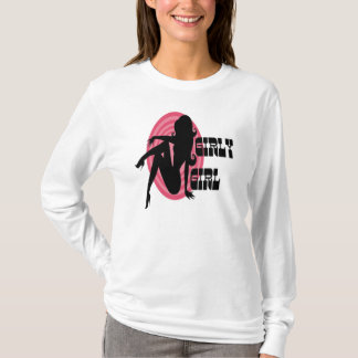 T-shirt Girly de femmes de diamant de rose de