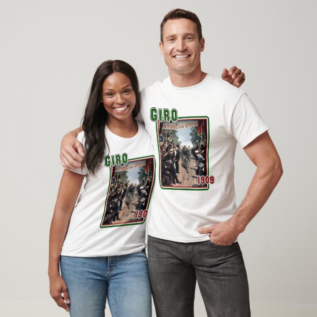 T-shirt Giro 1909 couleurs drapeau Italie avec T L (Unisexe)