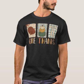 T-shirt Giving Thanks Coquette Bow Thankful Thanksgiving 