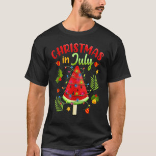 T-shirt Glace à la pastèque Noël en juillet Vacances d'été