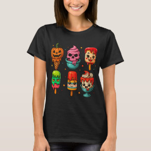 T-shirt Glace à l'eau Halloween d'été Horreur Mignonne