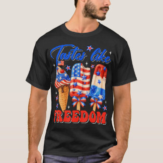 T-shirt Glace à l'eau Tastes Like Freedom Patriotique