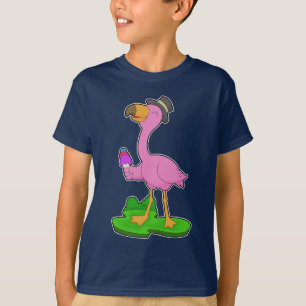 T-shirt Glace au gaufre flamant rose