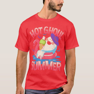 T-shirt Glace de fantôme mignon drôle d'été chaud Summerwe