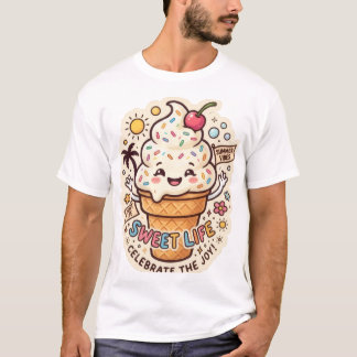 T-shirt Glace de la vie la plus douce AutocollantT-Shirt