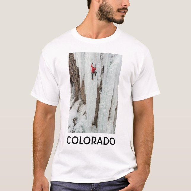 T-shirt Glace de Man escalade, Colorado (Devant)
