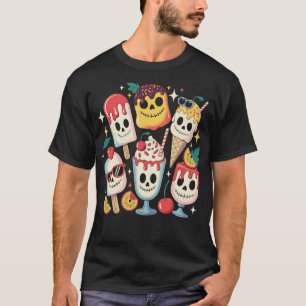 T-shirt Glace d'été de film d'horreur Halloween Popsicle S