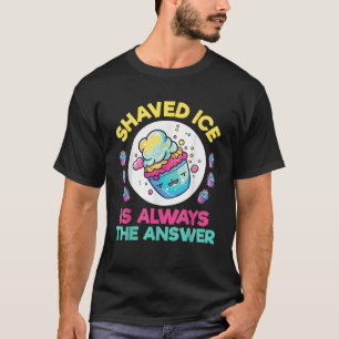 T-shirt Glace râpée  Drôle de glace râpée hawaïenne crème 