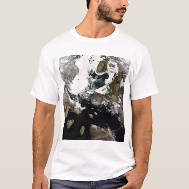 T-shirt Glaces de mer et sédiments visibles au Nunavut, Ca (Devant)
