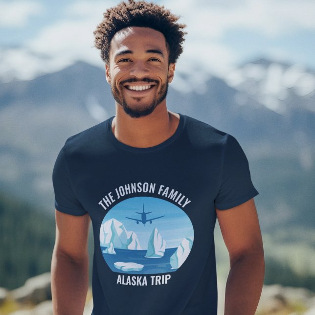 T-shirt Glacier bleu du voyage en Alaska Customisé (Créateur téléchargé)