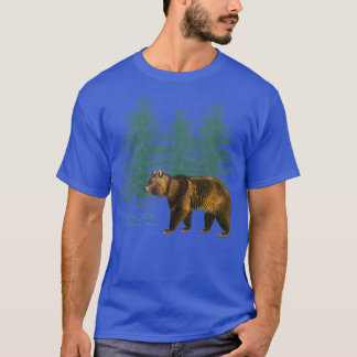 T-shirt Glacier National Park Bear Trees Souvenir Montana 
