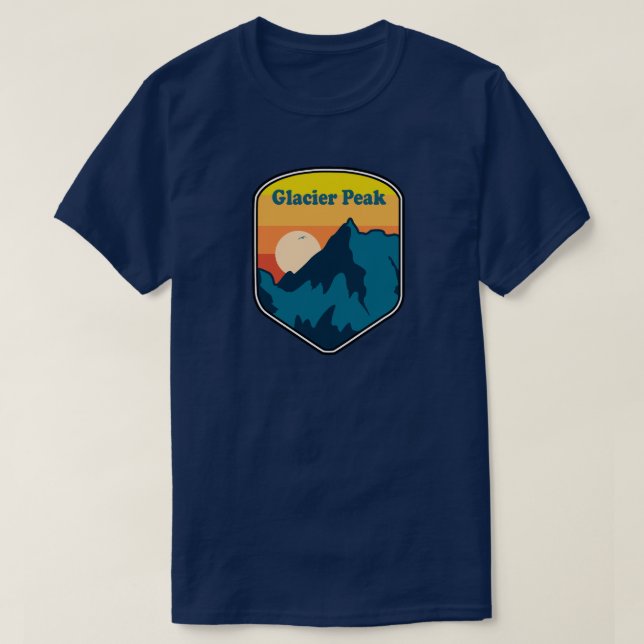 T-shirt Glacier Peak Washington Sunrise (Design devant)
