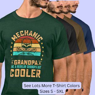 T-shirt Glacière de grand-père mécanicien au coucher du so