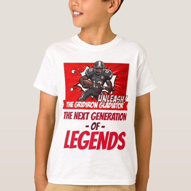 T-shirt Gladiateur Gridiron #34 personnalisable de [Nom de (Devant)