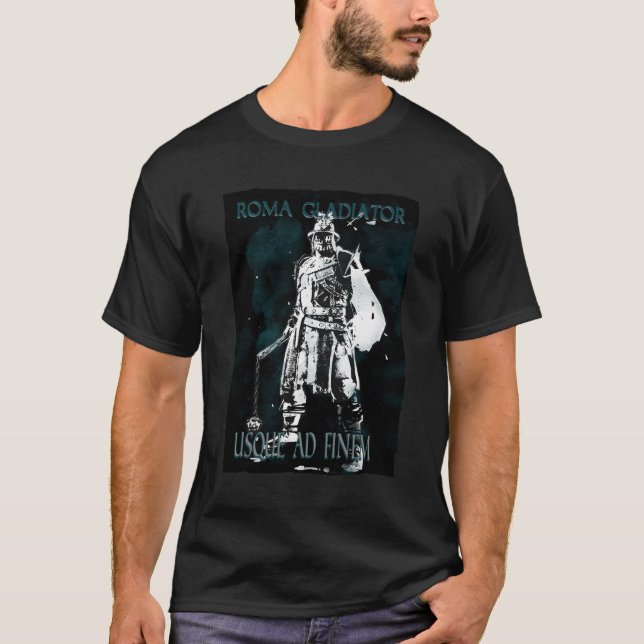 T-shirt Gladiateur romain avec boule de fer pointillée (Devant)