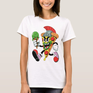 T-shirt Gladiator Pizza Slice Italien Brainrot femmes