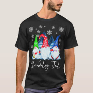 T-shirt Glaedelig Jul Nordic Gnomes Tomte Nisse Danish Chr