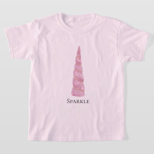 T-shirt Glam rose étincelle Unicorne