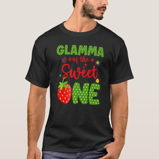 T-shirt Glamme De L'Anniversaire Une Fraise 1Er Fruit B (Devant)