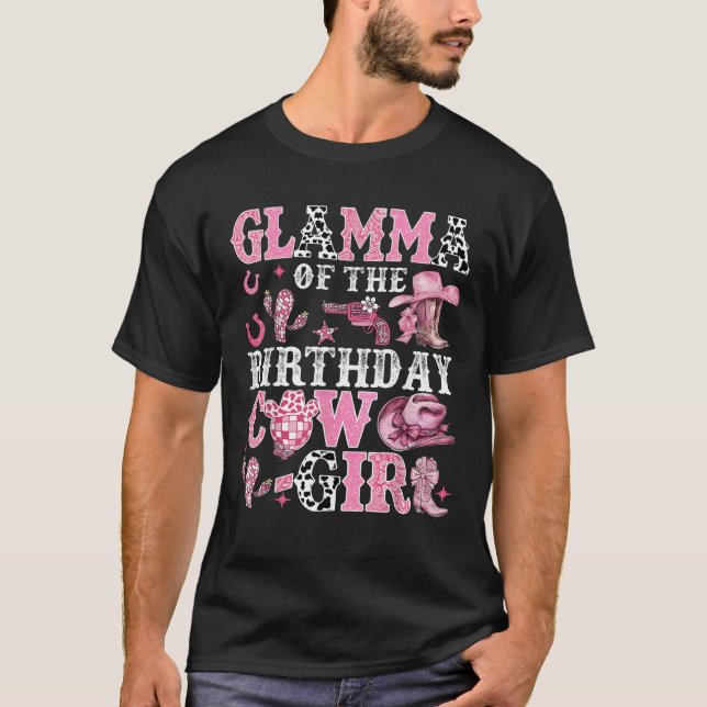 T-shirt Glamme De L'Anniversaire Vache Fille Rodéo Vache F (Devant)