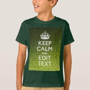 T-shirt Glamour Vert Lime Continuez À Dire Calme
