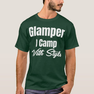 T-shirt Glamper Je campe avec style aventurier randonneur