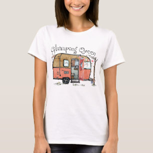 T-shirt Glamping Queen Funny Camper Vintage