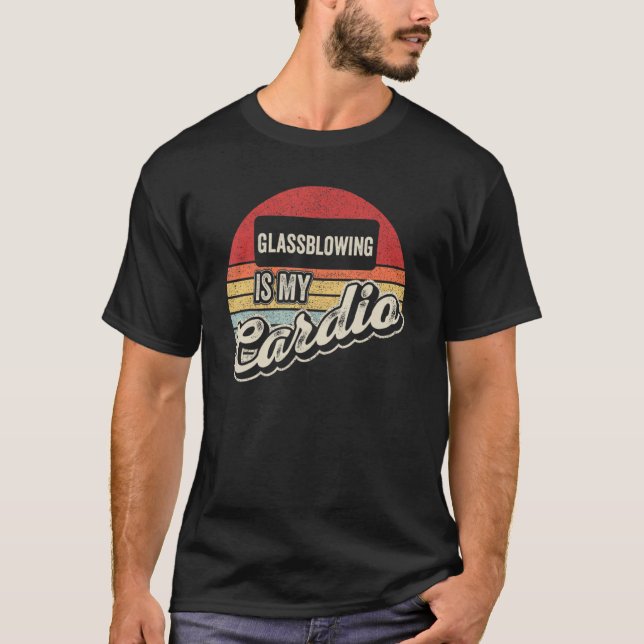 T-shirt Glassblower est mon Cardio Retro souffleur de verr (Devant)