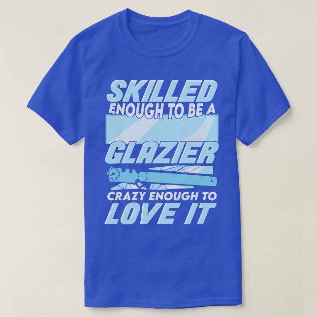 T-shirt Glazier Vitre Installer Cadeau (Design devant)