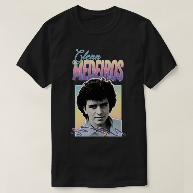 T-shirt Glenn Medeiros - 80s Styled Aesthetique Design Cla (Design devant)