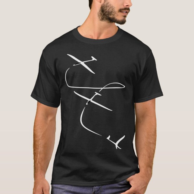 T-shirt gliding glider flying plane pilot glide soar soari (Devant)