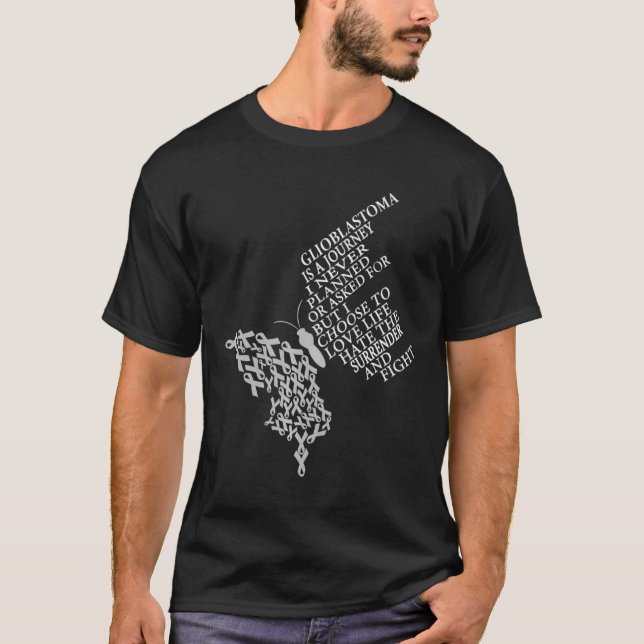 T-shirt Glioblastoma Guerrier Glioblastoma Sensibilisation (Devant)