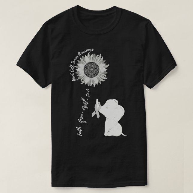 T-shirt Glioma Sensibilisation Cancer du cerveau Lié Tourn (Design devant)