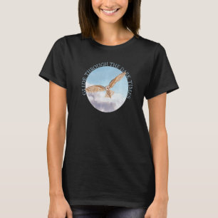 T-shirt Glissez À Travers La Chouette Des Temps Sombres