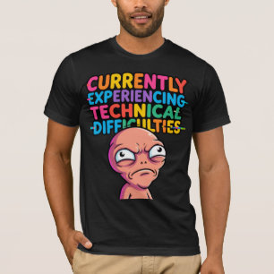 T-shirt Glitch Alien Tech Difficultés — Drôle de G