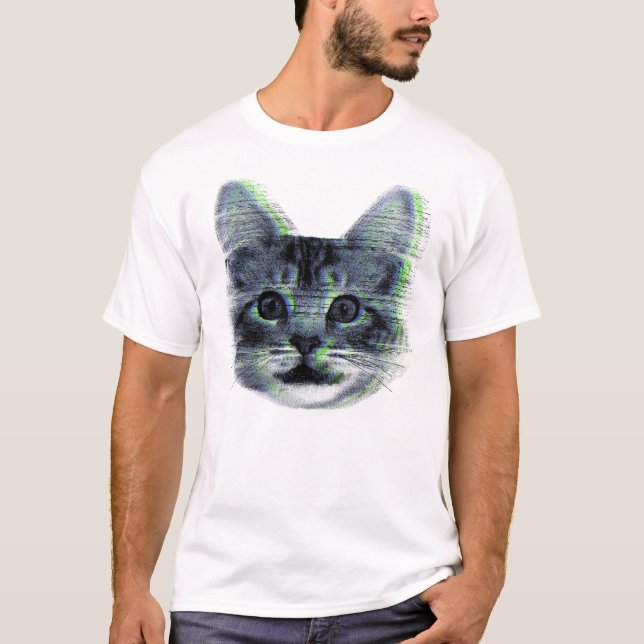 T-shirt Glitch cat (Devant)