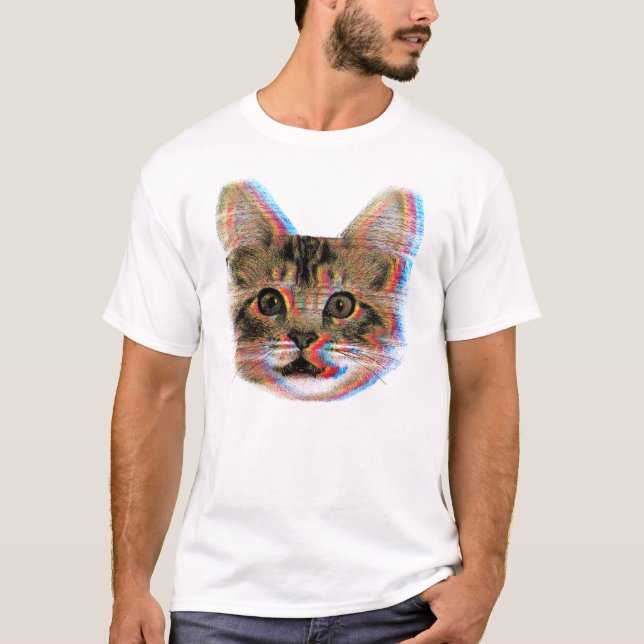 T-shirt Glitch cat v2 (Devant)