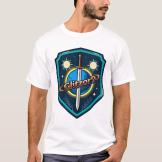 T-shirt Glitzor9 “Twin Suns Shield” Emblem Tee