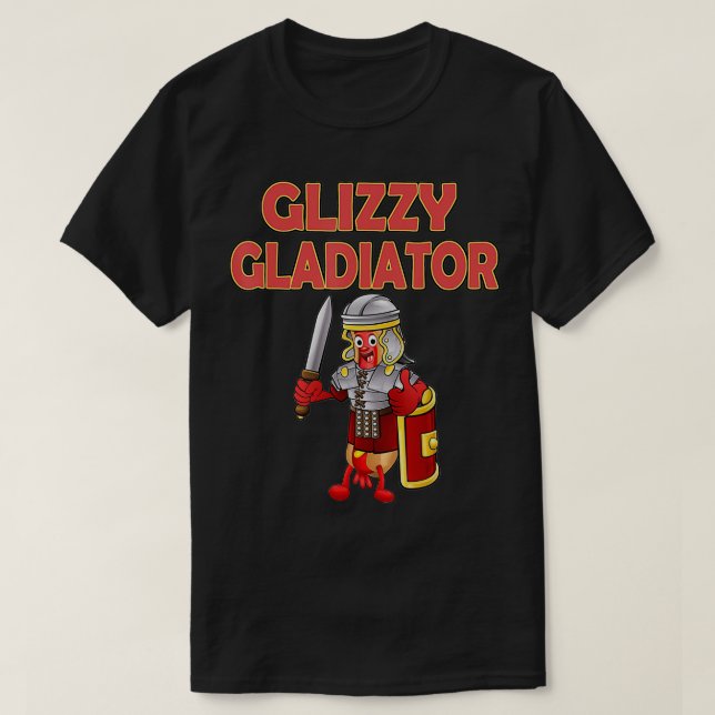 T-shirt Glizzy Gladiator Hot Dog en costume d'armure (Design devant)