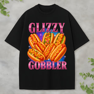 T-shirt Glizzy Gobbler Bootleg Drôle Hot Dog Foodcore Rap
