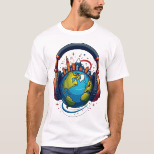 T-shirt Global Beats : Terre & CasquesT-Shirt
