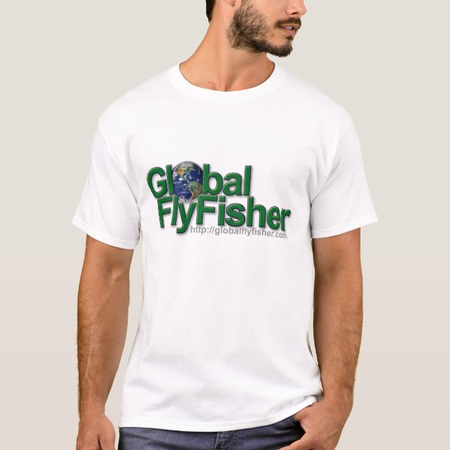 T-shirt global de logo de FlyFisher (Devant)