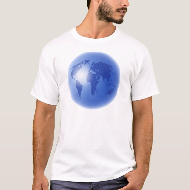 T-shirt Globe bleu du monde (Devant)